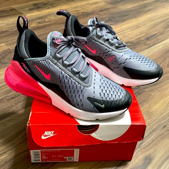 Youth Grade-School Nike Air Max 270 J (GS) Smoke Grey Pink